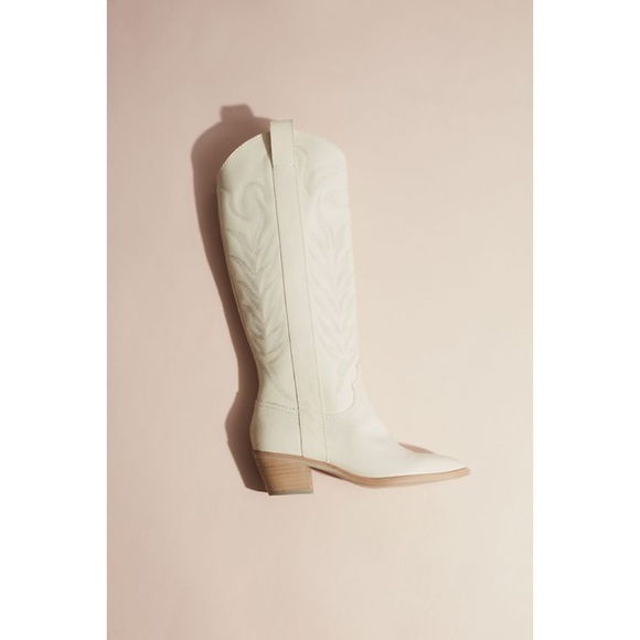 Dolce Vita Solei Western Boots in White Leather Size 10 NEW WITH TAGS - Picture 10 of 15